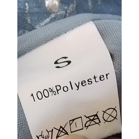 Mgiacy blue mini dress, with lace floral overlay - Picture 7 of 7